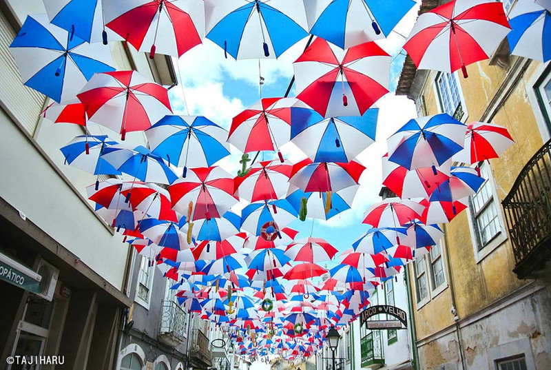 世界一美しい商店街♪カラフルな傘のお祭り「アンブレラ・スカイ 